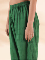 Thumbnail for trueBrowns Green Cotton Dobby Relaxed Co-ord Set - Distacart