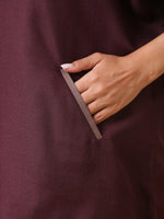 Thumbnail for trueBrowns Cotton Linen Purple Boxy Fit Co-Ord Set - Distacart