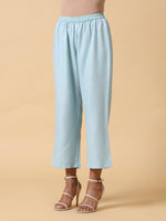 Thumbnail for trueBrowns Cotton Linen Light Blue Sleeveless Co-Ord Set - Distacart