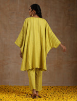 Thumbnail for trueBrowns Lime Gold Cotton Oversized Round Co-Ord Set - Distacart