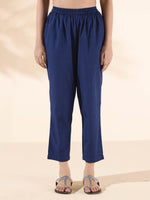 Thumbnail for trueBrowns Purple Cotton Ikat Sleeveless Kurta Pant Set - Distacart