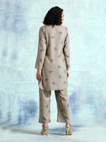 Thumbnail for trueBrowns Sage Printed Velvet Co-Ord Set - Distacart