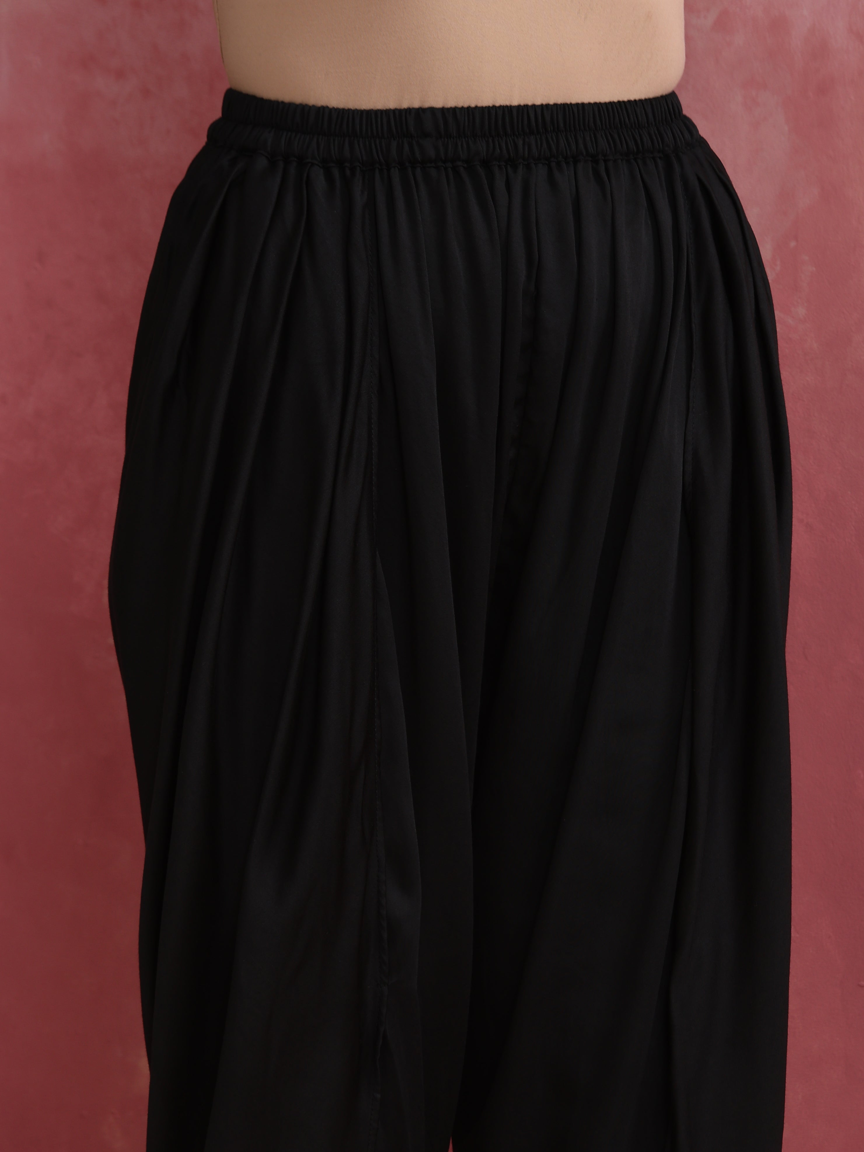 trueBrowns Black Modal Kaftan Kurta Set - Distacart