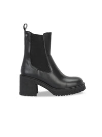 Thumbnail for Delize Women Square Toe Mid Top Leather Platform Heel Regular Boots
