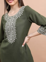 Thumbnail for Vishudh Ethnic Motifs Yoke Design Regular Kurta With Palazzos - Distacart
