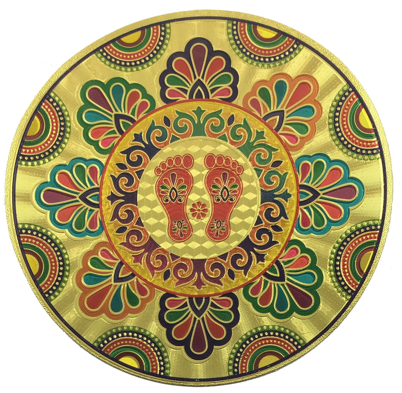 Stickerbazaar Micro Golden Embossing Rangoli Stickers