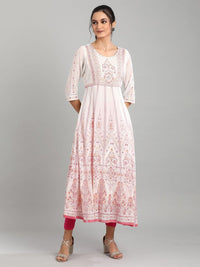 Thumbnail for AURELIA Off White Ethnic Motifs Maxi Dress