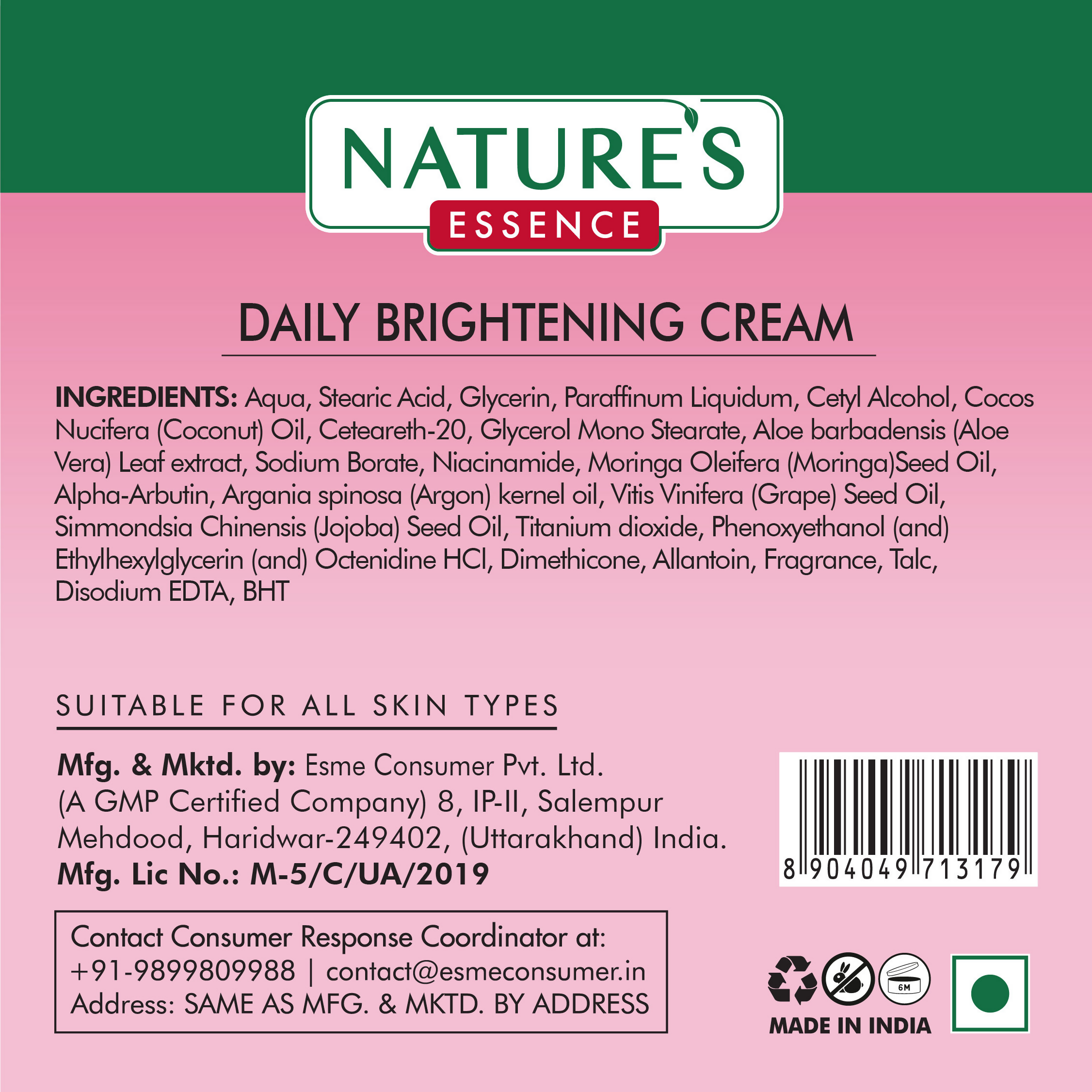 Nature's Essence Facialist Daily Brightening Cream - Distacart