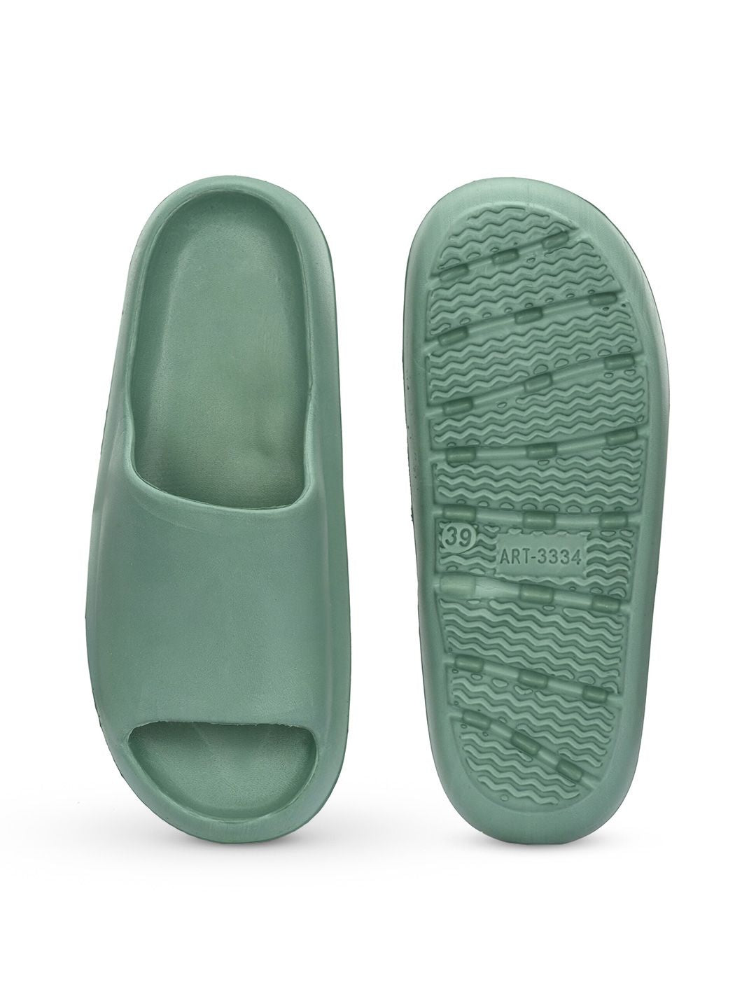 Roadster The Lifestyle Co. Women Green Sliders Flip Flops
