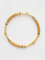 Thumbnail for NVR Women's Set of 2 Gold-Plated Handcrafted Traditional Bangles - Distacart