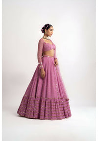 Thumbnail for Aastha Fashion Women's Pink faux Georgette sequence With Thread And Jari Embroidery Work Lehenga Choli