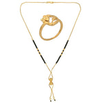 Thumbnail for AanyaCentric Gold-plated Mangalsutra & Ring Set - Distacart
