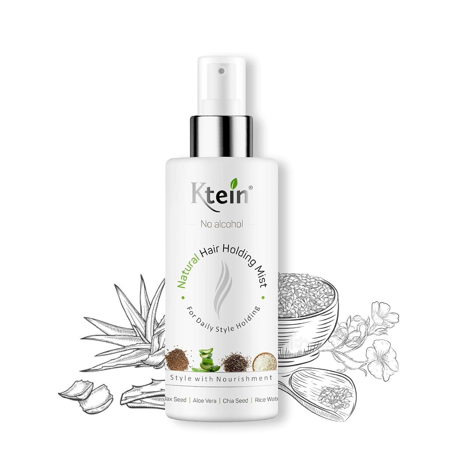 Ktein Natural Hair Holding Spray Without Alcohol - Distacart