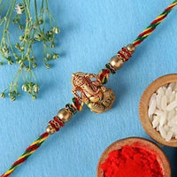 Thumbnail for Authentic Design Ganesha Rakhi & Fruit N Nut Chocolates - Distacart