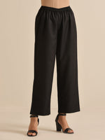 Thumbnail for trueBrowns Black Slub Relaxed Placket Co-Ord Set - Distacart