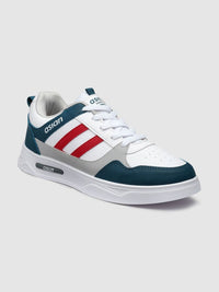 Thumbnail for ASIAN Men White Colourblocked Memory Foam Insole Sneakers