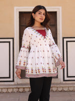 Thumbnail for Juniper Women's Multi Floral Printed Pure Cotton Tunic With Pants - Distacart