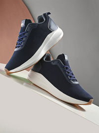 Thumbnail for HRX by Hrithik Roshan Men Navy Blue Memory Foam Non-Marking Running Shoes