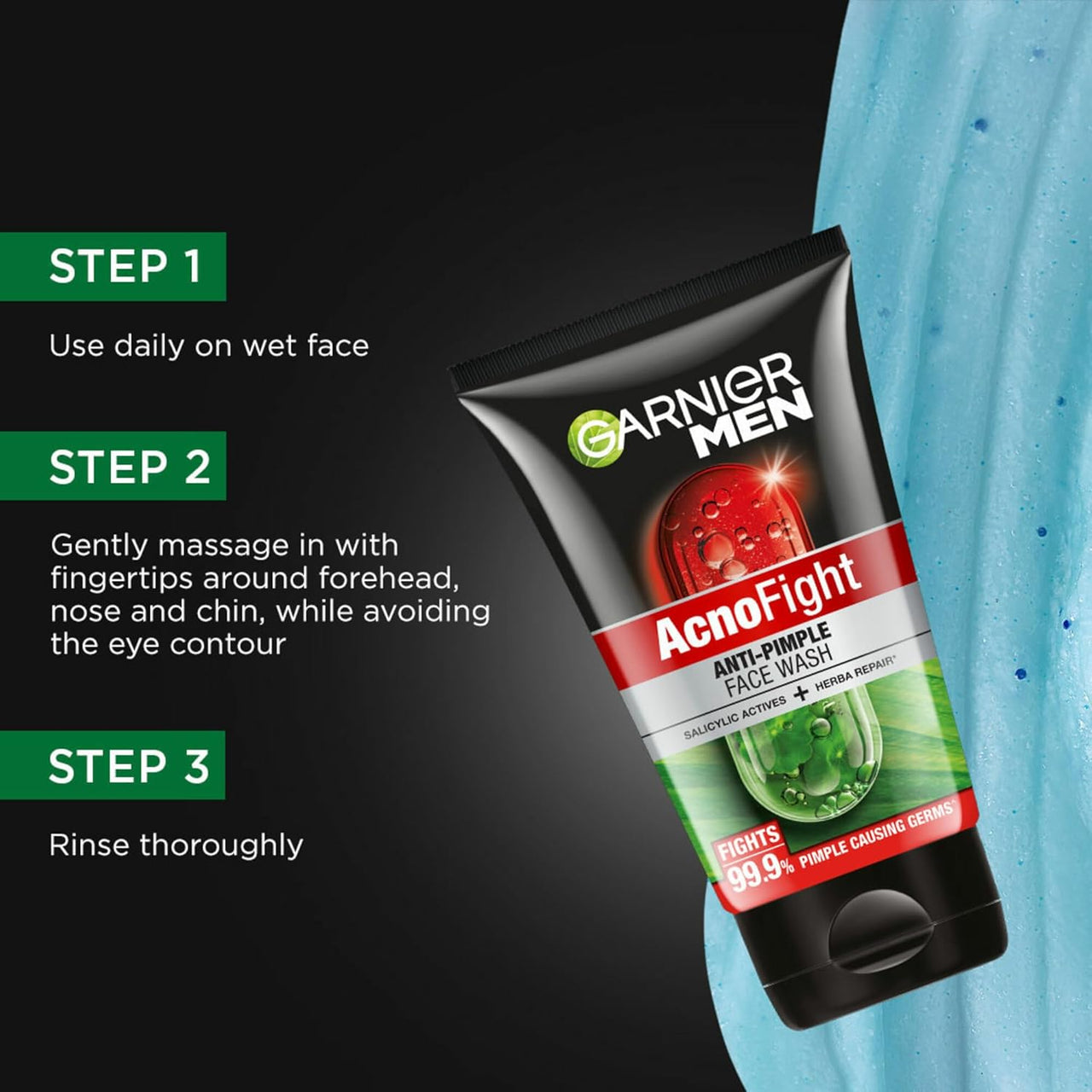 Garnier Men Acno Fight 6-in-1 Anti-Pimple Face wash - Distacart