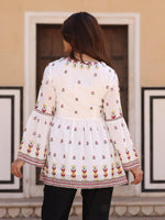 Thumbnail for Juniper Women's Multi Floral Printed Pure Cotton Tunic With Pants - Distacart