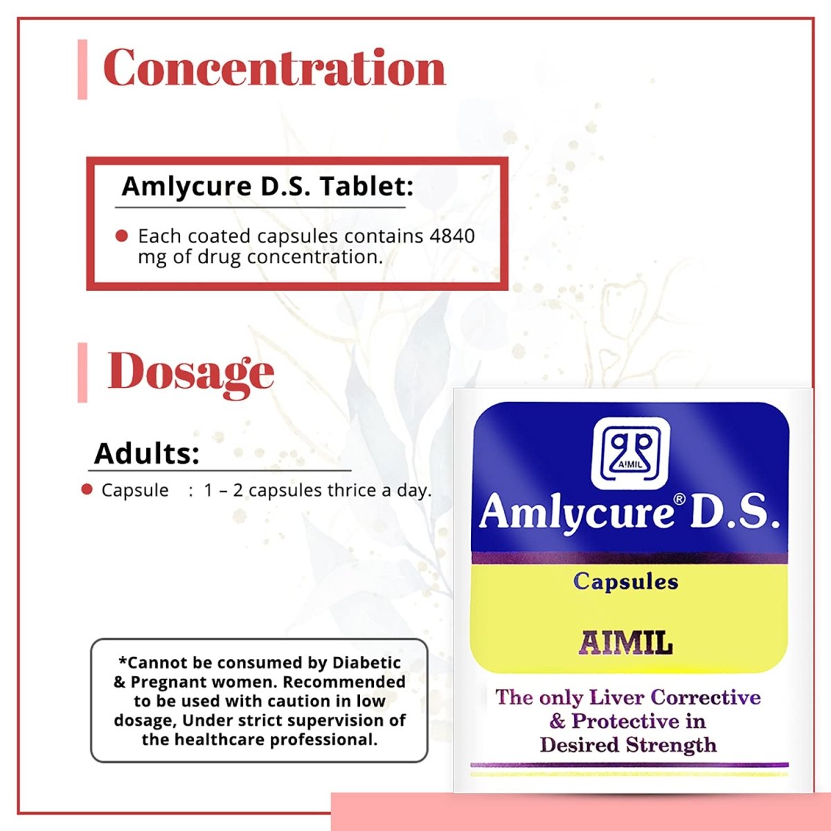 Aimil Ayurvedic Amlycure DS Capsules - Distacart