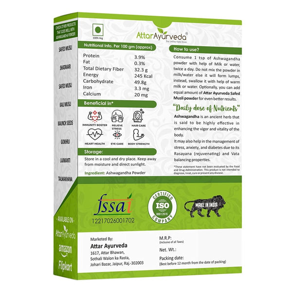 Attar Ayurveda Ashwagandha Powder online