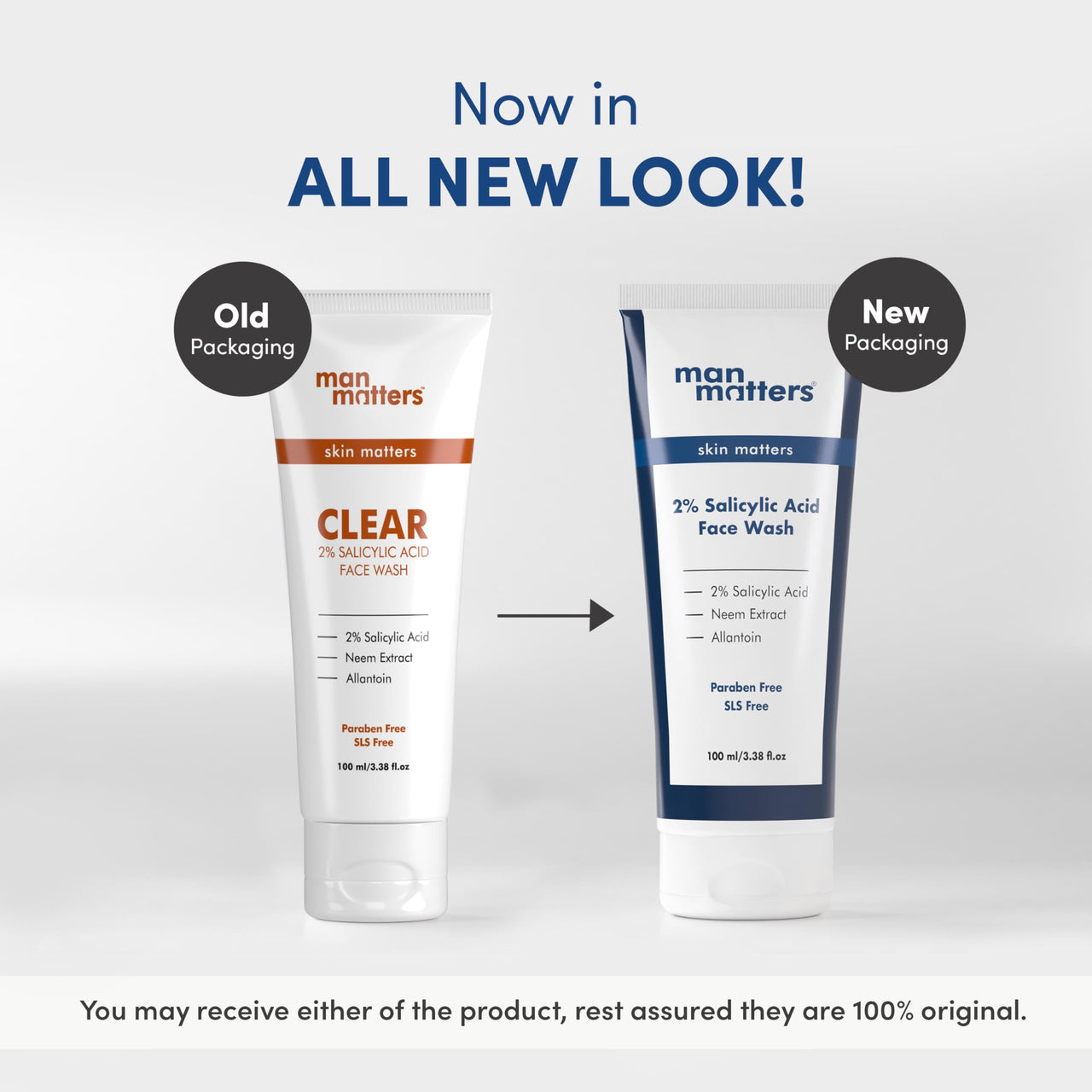 Man Matters Clear 2% Salicylic Acid Face Wash for Men, Paraben & SLS Free - Distacart