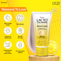 Thumbnail for Lacto Calamine Daily Sunshield Matte Look Sunscreen SPF 50 PA +++ - Distacart