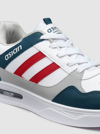 Thumbnail for ASIAN Men White Colourblocked Memory Foam Insole Sneakers