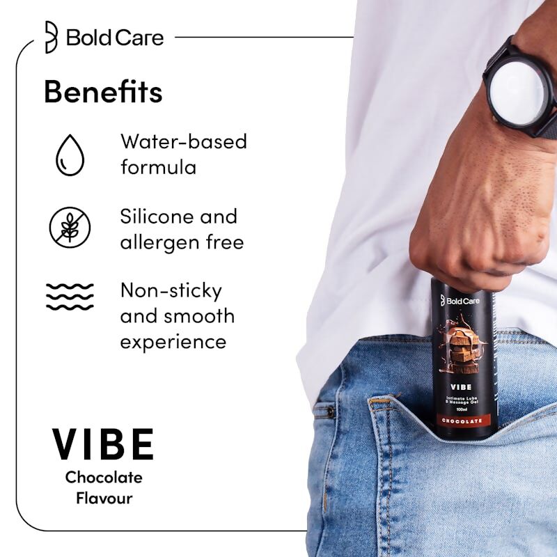 Bold Care Vibe Chocolate Flavor Massage Gel - Distacart