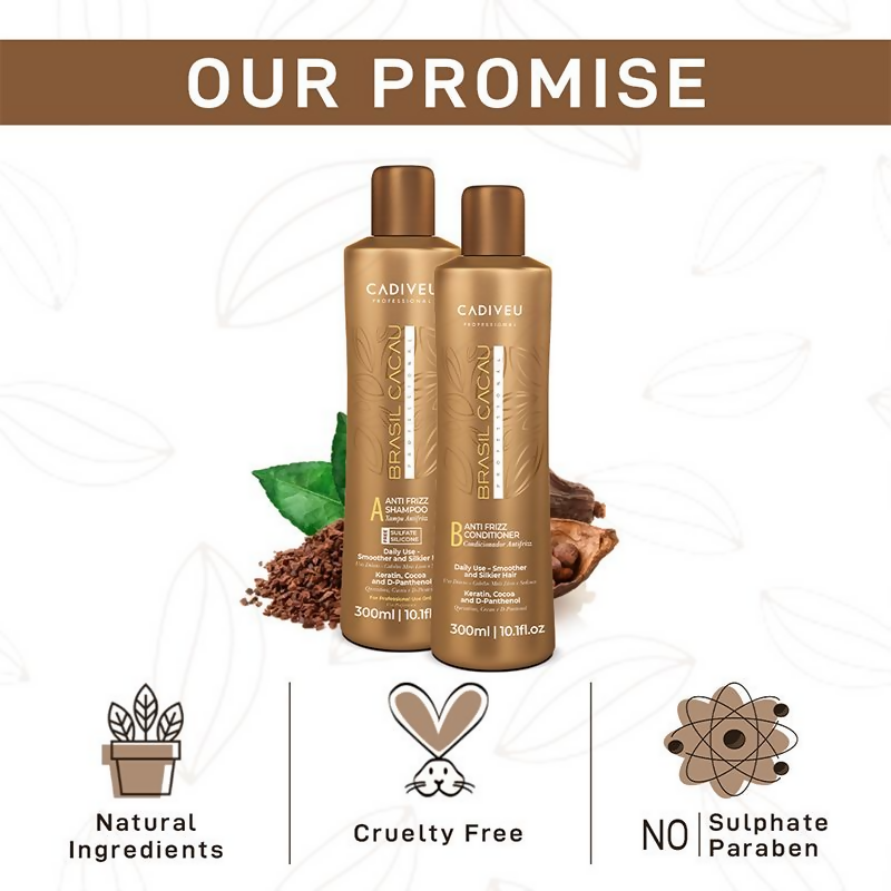 Cadiveu Brasil Cacau Anti Frizz Shampoo & Conditioner Combo - Distacart