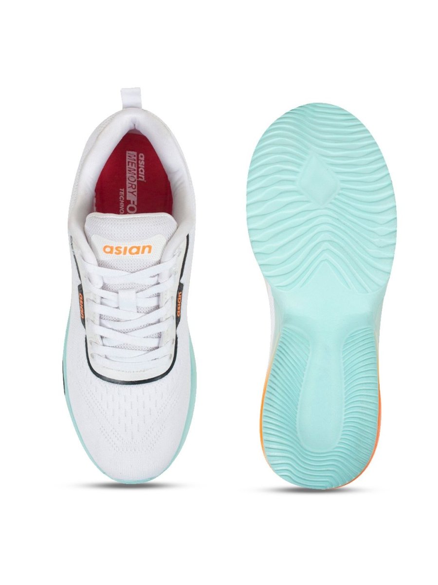 ASIAN Men White Mesh Running Shoes
