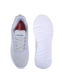 Thumbnail for ASIAN Men Grey Woven Design Sneakers