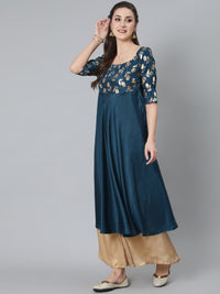 Thumbnail for Aks Floral Yoke Design Anarkali Kurta - Distacart