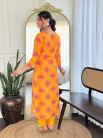 Thumbnail for The52 Women's Beautiful Rayon Embroidery work Straight Kurta with Pant and Dupatta Set