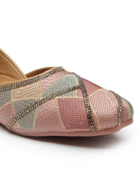 Thumbnail for Anouk Women Woven Design Mojaris Flats