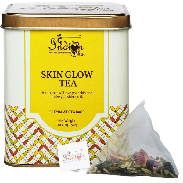 The Indian Chai – Skin Glow Tea 30 Pyramid Tea Bags - Distacart