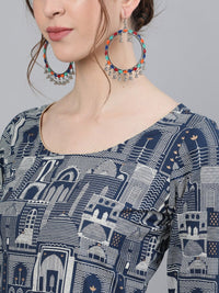 Thumbnail for Aks Ethnic Motifs Printed Pure Cotton Kurta With Palazzos - Distacart