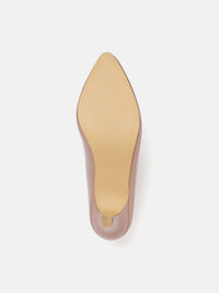 Thumbnail for ELLE Mauve Solid Kitten Pumps