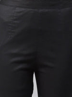 Thumbnail for ADA Women White & Black Paisley Embroidered Chikankari Handloom Kurta with Trousers - Distacart