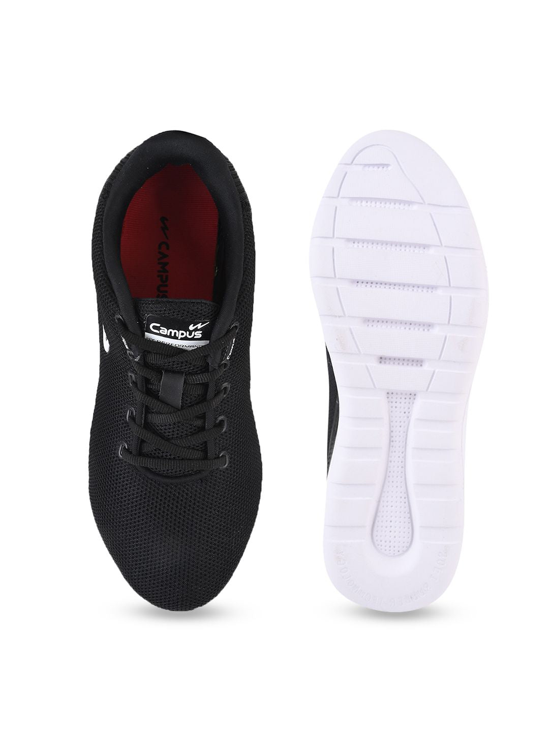 Campus Men Black Running Shoes
