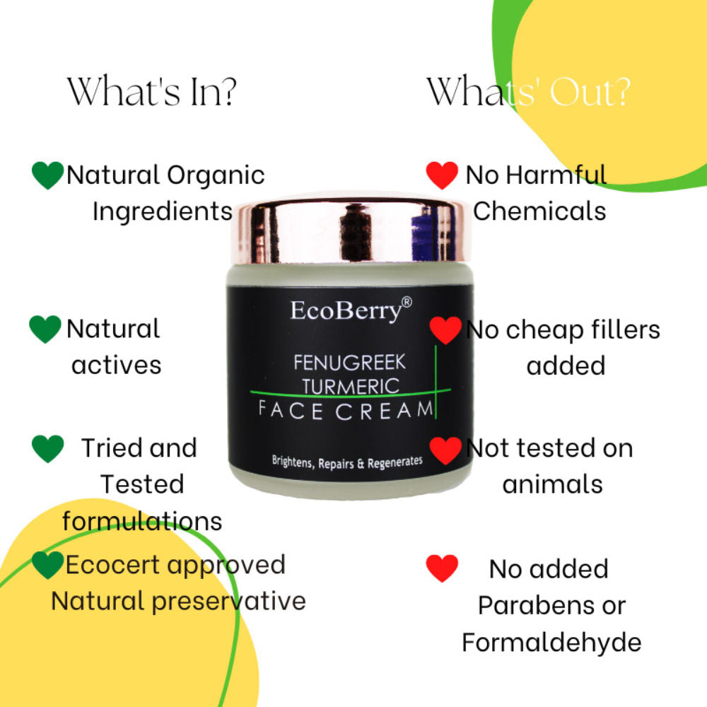 Ecoberry Fenugreek Turmeric Face Cream - Distacart