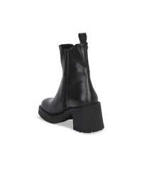 Thumbnail for Delize Women Square Toe Mid Top Leather Platform Heel Regular Boots