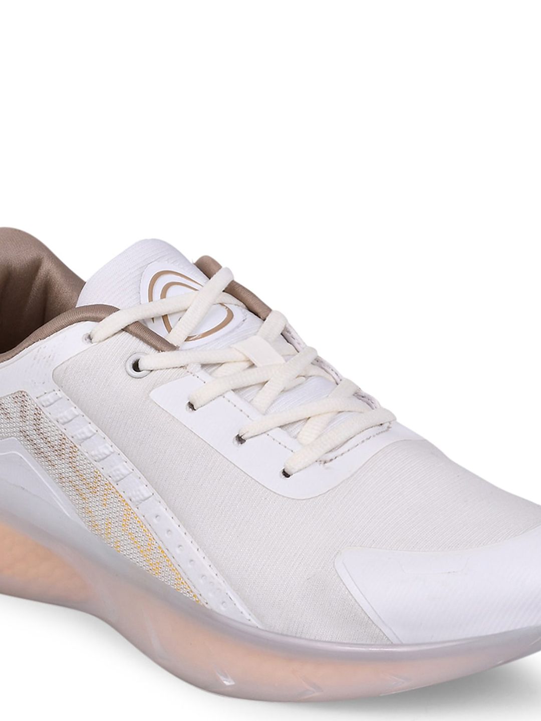 Campus Men Off White Mesh Running Shoes