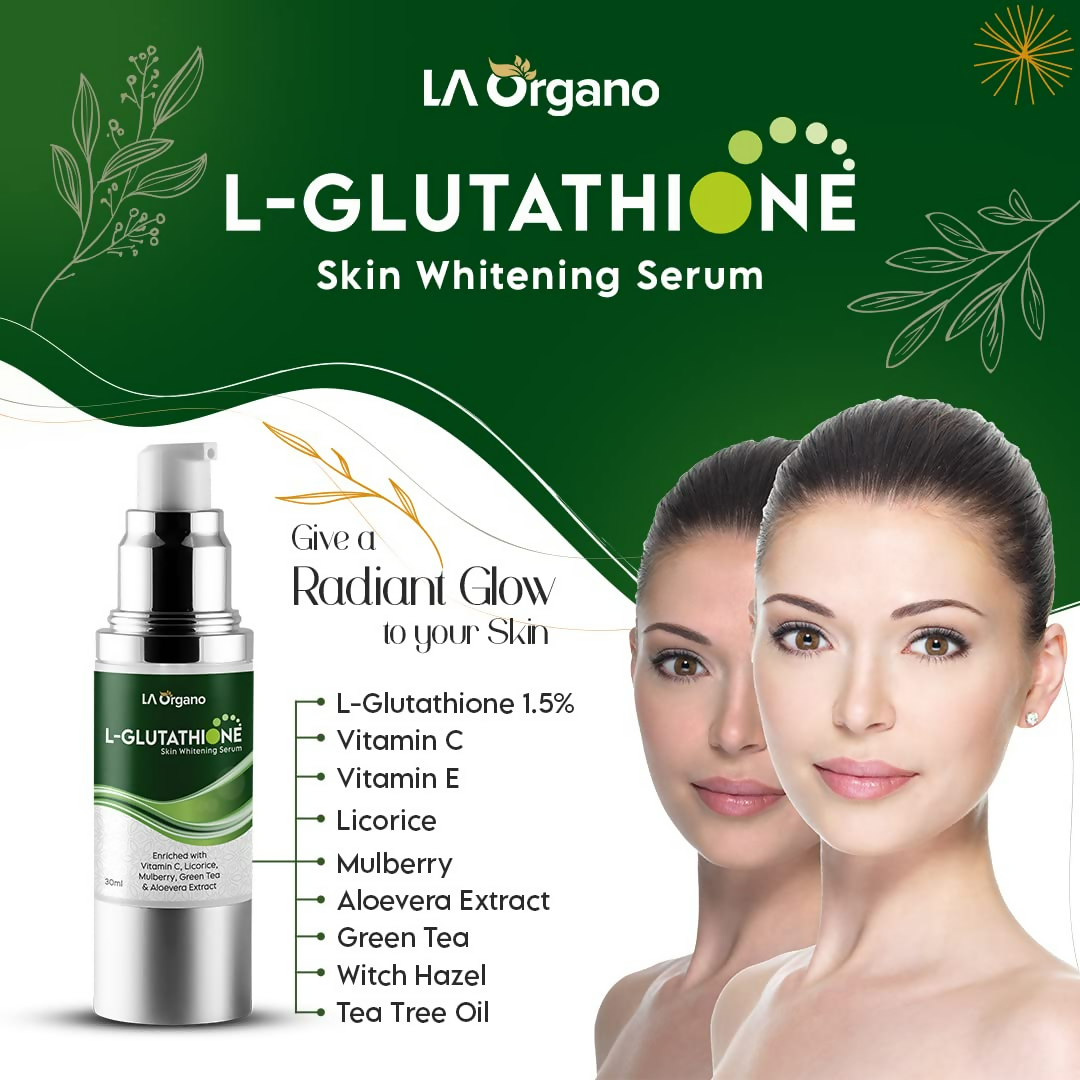 LA Organo L-Glutathione Serum For Skin Whitening - Distacart