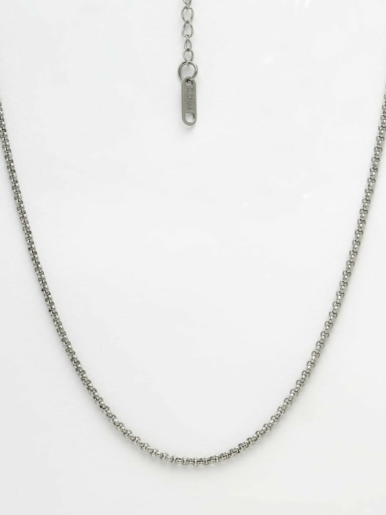 NVR Women's Silver-Toned German Silver Oxidised Chain - Distacart