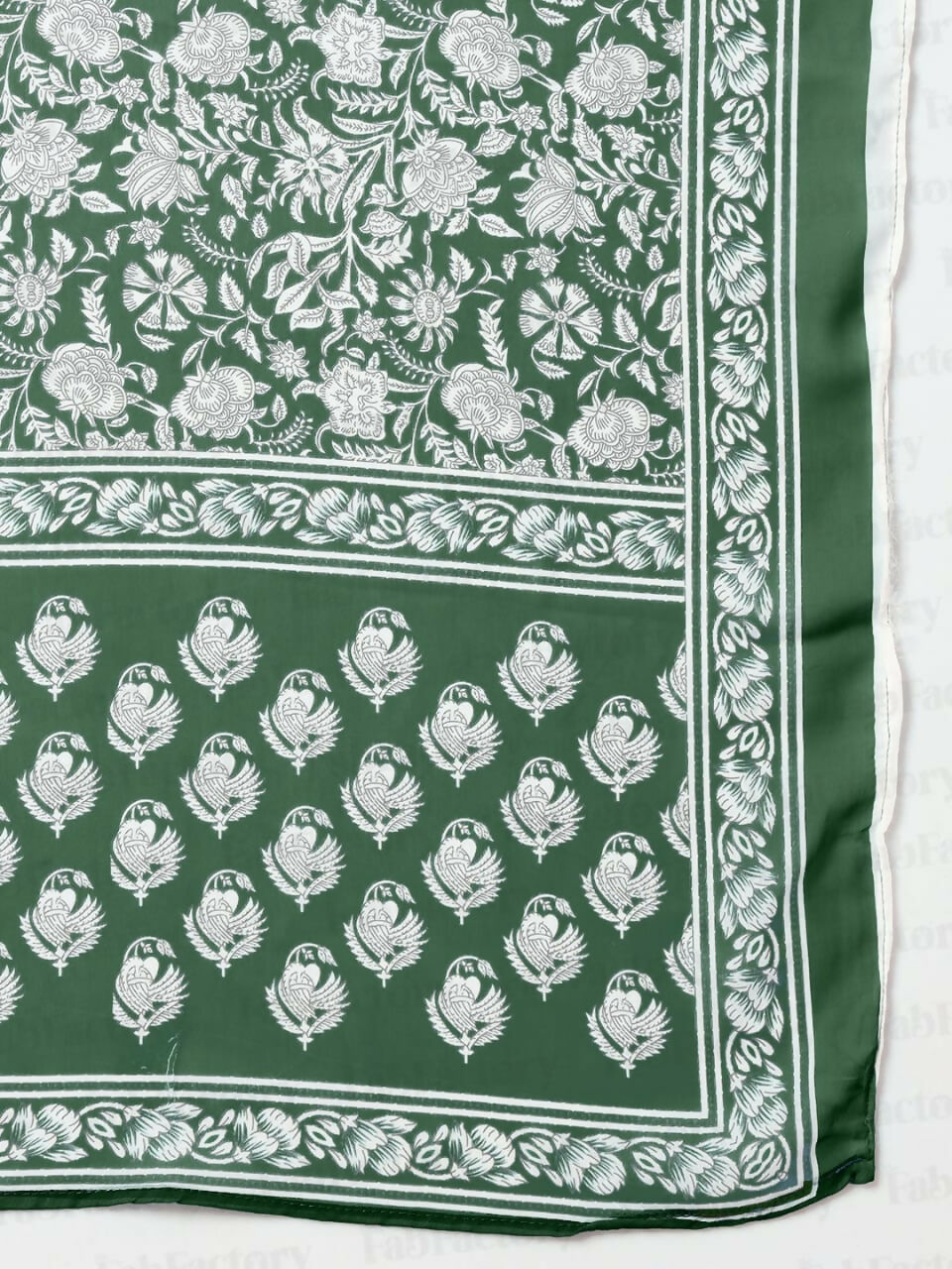 Vamika Poly Rayon Printed Bottle Green Party Wear/Casual Wear/Office Wear Kurta Set/Suit - Distacart