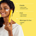 Thumbnail for Foxtale Dewy Sunscreen SPF 70 PA++++ With Niacinamide + Provitamin B5 + Vitamin E - Anti-Tan Formula & Spot Depigmentation - Distacart