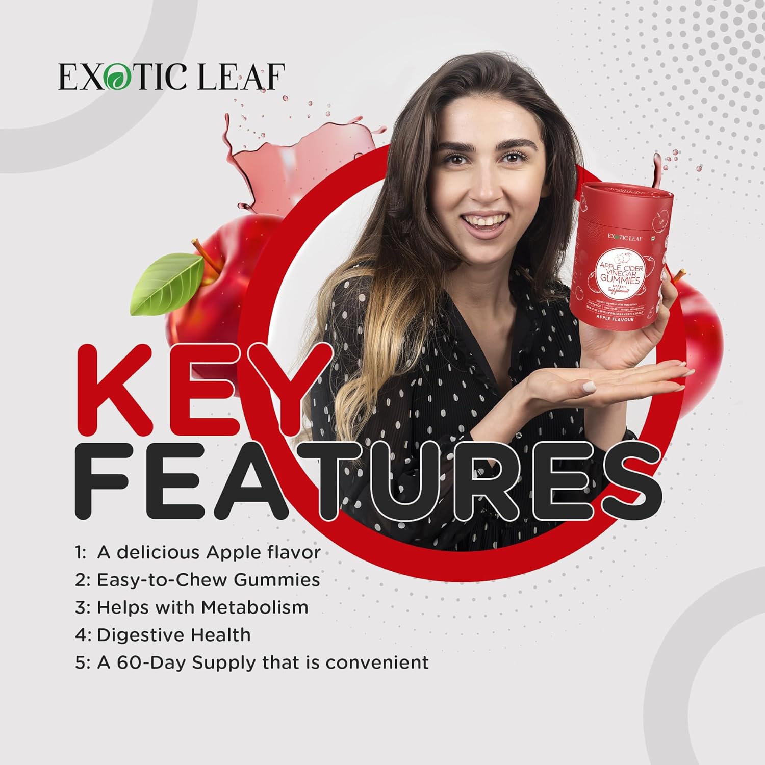 Exotic Leaf Apple Cider Gummies - Distacart