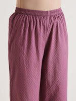 Thumbnail for trueBrowns Orchid Overlap Pleat Kurta Pant Set - Distacart